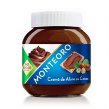 Crema De Alune Cu Cacao Monteoro Fara Zahar - 350g
