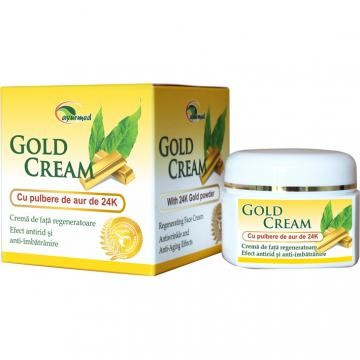 Crema de fata regeneratoare cu pulbere de aur - Gold Cream - 50 ml