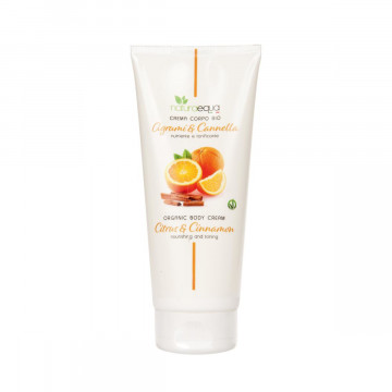 Crema organica de corp, citrice si scortisoara, Naturaequa, 200 ml