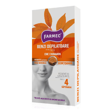 Farmec Benzi Depilatoare pentru Fata cu Scortisoara - 20 buc