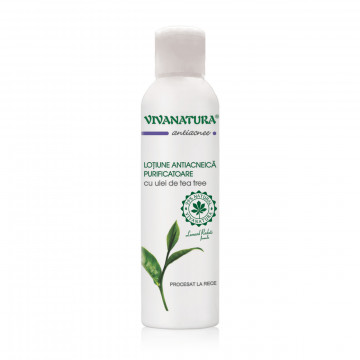 Lotiune Antiacneica Purificatoare cu Ulei de Tea-Tree - 150 ml Vivanatura