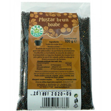 Mustar Brun boabe - 100 g Herbavit