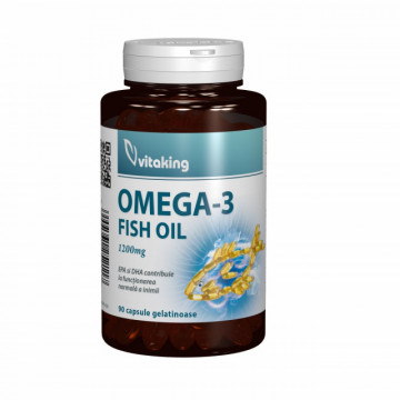 Omega 3 Forte - ulei de peste natural 1200mg - 90 cps