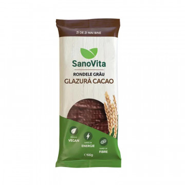 Rondele din grau cu glazura de cacao - 66 g