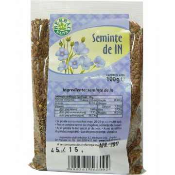 Seminte de in - 100 g Herbavit
