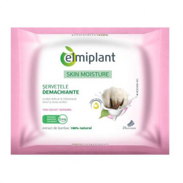Servetele demachiante Skin Moisture ten uscat si sensibil - 25 buc