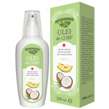 Ulei de corp cu ulei de cocos si ulei de avocado (nota citrica) 200 ml