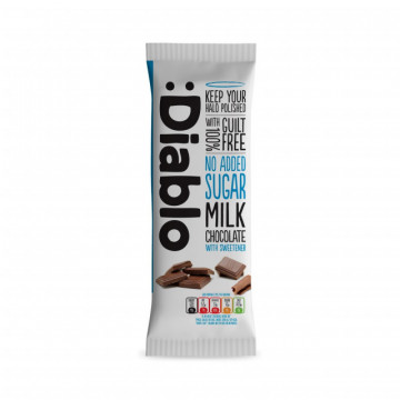 Ciocolata cu lapte Diablo, fara adaos de zahar - 85g