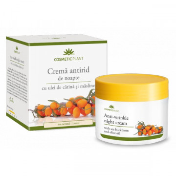 Crema antirid de noapte cu ulei de catina si masline - 50 ml