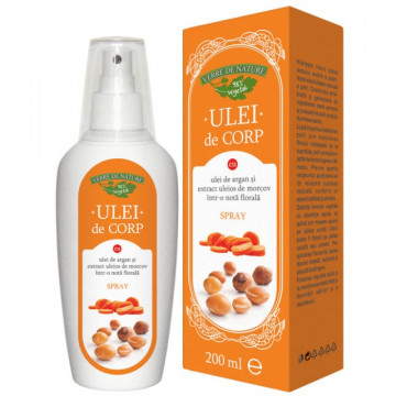 Ulei de corp cu ulei de argan si extract uleios de morcov (nota florala) 200 ml