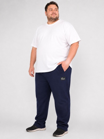 Памучно долнище за едри мъже Zani – тъмно синьо 7XL-10XL
