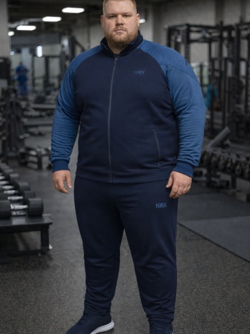 Спортен мъжки анцуг plus size – комфортен комплект в големи размери | Zani.bg