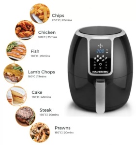 Friteuza Air Fryer Hausberg HB2355 1500 W 3.5 L Timer protectie supra-incalzire Display LCD Temperatura ajustabila 80C-200C - Img 2