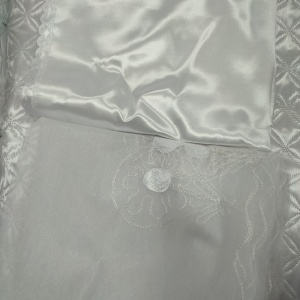 SICRIU MODEL 3 XL Lungime 210 x lăţime 80 x înălţime 60 cm LEMN BRAD, CAPITONAT SATIN, PERNUŢĂ, VOAL - Img 6
