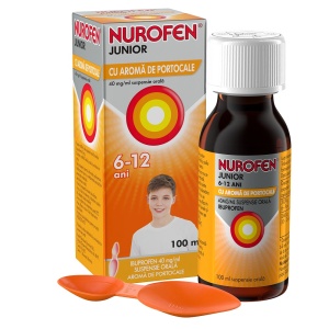 NUROFEN JUNIOR, CU AROMA DE PORTOCALE SUSP. ORALA 200mg 5ml