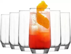 Set 6 pahare sticla Lav Diamond apa suc vin 385 ml - Img 2
