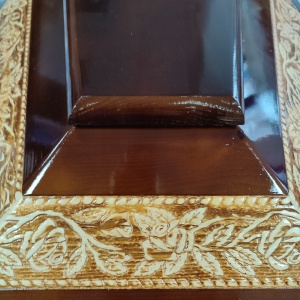 SICRIU MODEL 1 XL Lungime 210 x lăţime 80 x înălţime 60 cm LEMN BRAD, CAPITONAT SATIN, PERNUŢĂ, VOAL - Img 3