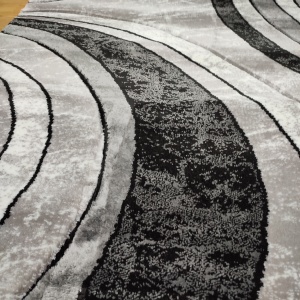 COVOR ROMA 100 X 200 cm GRI NEGRU - Img 2