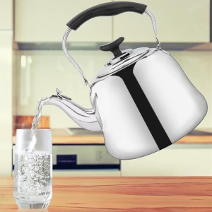 Ceainic, inox, capacitate 2L, argintiu, maner ergonomic, fluierator - Img 2
