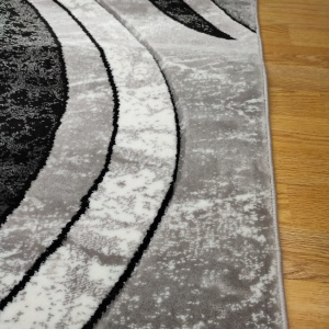 COVOR ROMA 100 X 200 cm GRI NEGRU - Img 3