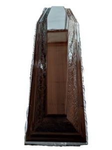 SICRIU MODEL 8 XL Lungime 200 x lăţime 70 x înălţime 50 cm LEMN BRAD, CAPITONAT SATIN, PERNUŢĂ, VOAL
