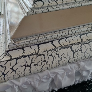 SICRIU MODEL 9 XL Lungime 200 x lăţime 60 X înălţime 50 cm LEMN BRAD, CAPITONAT SATIN, PERNUŢĂ, VOAL - Img 4