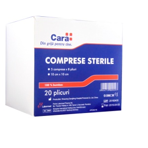 Cara Comprese Sterile 10 cm x 10 cm, Labormed, 20 bucati