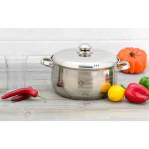 Cratita inox Grunberg GR1920, 20 cm, 3 l, Capac - Img 2