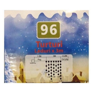 Instalatie de Craciun tip TURTURI,3 m, 96 leduri,8031 WW alb cald - Img 2