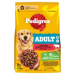 PEDIGREE Adult, M-XL, Vită și Legume, hrană uscată câini, 3kg