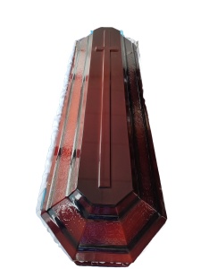 SICRIU 7 MODEL OCTOGONAL Lungime 200 x lăţime 65 x înălţime 55 cm LEMN BRAD, CAPITONAT SATIN, PERNUŢĂ, VOAL