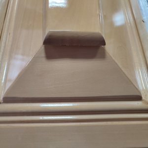 SICRIU MODEL 3 XL Lungime 210 x lăţime 80 x înălţime 60 cm LEMN BRAD, CAPITONAT SATIN, PERNUŢĂ, VOAL - Img 2
