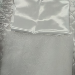 SICRIU MODEL 4 XL Lungime 210 x lăţime 80 x înălţime 60 cm LEMN BRAD, CAPITONAT SATIN, PERNUŢĂ, VOAL - Img 5