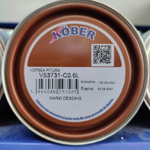 Vopsea alchidica pentru lemn / metal, lucioasa, Pitura, interior / exterior, maro deschis V53731, 0.6 L - Img 2