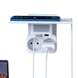 Adaptor Priza, XO (WL09) - dublu, cu senzor și LED, 2 porturi USB-A, lampa de noapte inclusă, WHITE - Img 4