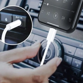 Cablu Auxiliar USB‑C la Jack 3.5 mm 1 m Alb – Conexiune Audio Stabilă pentru Auto & Căști - Img 3