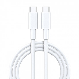 Cablu de date sau incarcare pentru iPhone 15, 15 Pro, 15 Plus, 15 Pro Max cu mufa Tip C , alb