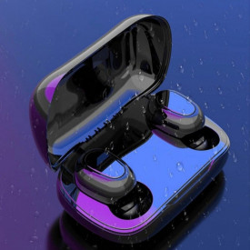 Casti wireless, bluetooth, originale Maxcell Ly-064, premium quality, extra-bass, claritate 9D sound, Certificate IPX5, Albe - Img 7