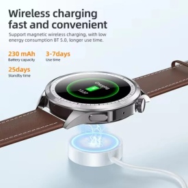 Ceas SmartWatch barbatesc, Hoco (Y21), Amoled, BT 5.0, Multifunction + telefon, 250mAh, Multilanguage, Metall SILVER - Img 7