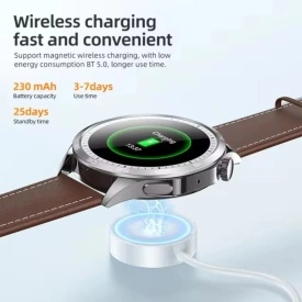 Ceas SmartWatch barbatesc, Hoco (Y21), Amoled, BT 5.0, Multifunction + telefon, 250mAh, Multilanguage, Metall SILVER - Img 7