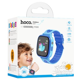 Ceas SmartWatch, pentru copii, Hoco (Y100) - BT 5.0, Multifunction + telefon, NanoSIM, 680mAh, Multilanguage, BLUE - Img 4