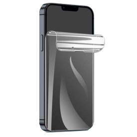 Folie de protectie ecran Mata din silicon compatibila cu iPhone 12 Pro, Anti Amprente, Perfect fit, TPU, acopera tot ecranul, transparenta