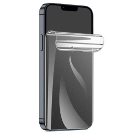 Folie de protectie ecran Mata din silicon compatibila cu iPhone 12 Pro, Anti Amprente, Perfect fit, TPU, acopera tot ecranul, transparenta