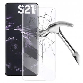 Folie Sticla Cu Gel Nano si lampa UV Samsung Galaxy S21 Ultra - Img 3