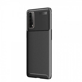 Husa Huawei P Smart 2021, stil carbon, ultra slim, Negru, fashion look, anti soc
