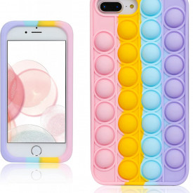 husa antistres multicolor pop up roz iphone 7 plus si 8 plus planetphone 
