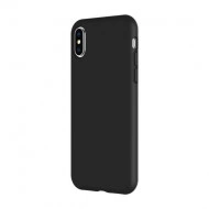 Husa iPhone X, iPhone 10, iPhone XS, iPhone 10S, ultra slim, silicon, cu interiorul din microfibra, Negru - Img 2