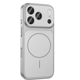 Husă MagSafe pentru iPhone 17 Pro Max – silicon, Protecție premium și încărcare magnetică, Argintiu