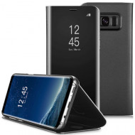 husa clear view flip neagra toc samsung s8 plus planetphone