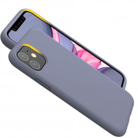Husa protectie iPhone 11, ultra slim, silicon Gri, interior din microfibra, protectie camera, protectie ecran - Img 3